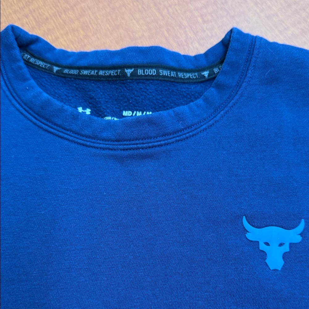 Under Armour Navy Sweatshirt with Bull Emblem